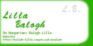 lilla balogh business card